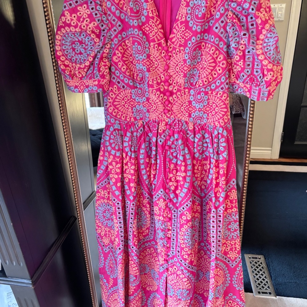 Chicwish EXOTIC GARDEN CUTWORK EMBROIDERY MIDI DRESS - Picture 3 of 5